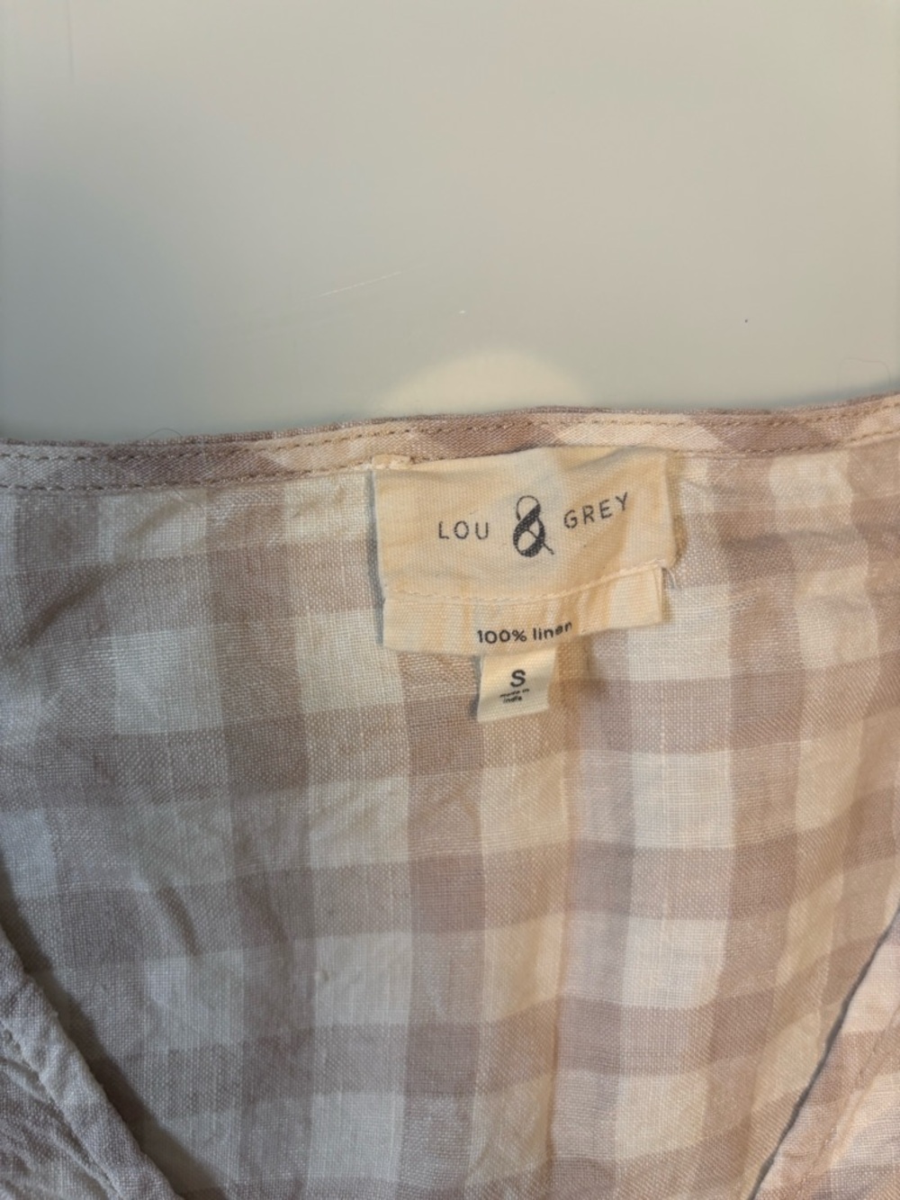 Gingham Set - 100% Linen - Picture 6 of 7